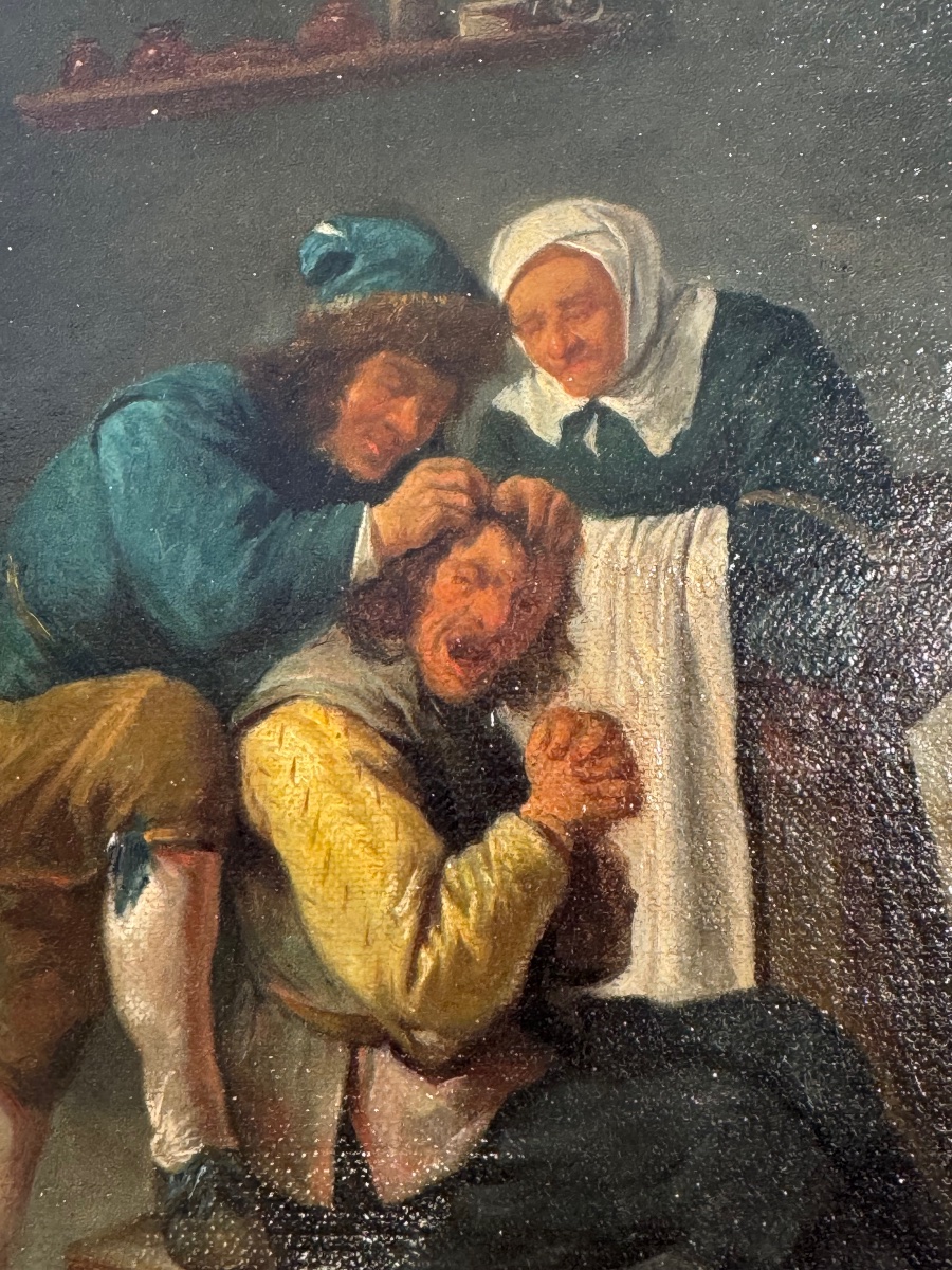 École flamande XIXe – L’Opération chirurgicale, d’après David Teniers le Jeune