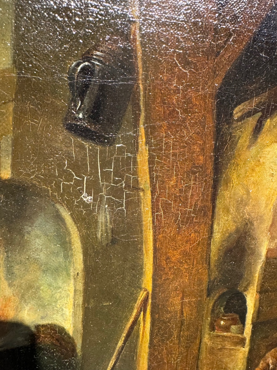 École flamande XIXe – La Cuisine, d’après David Teniers le Jeune-photo-1