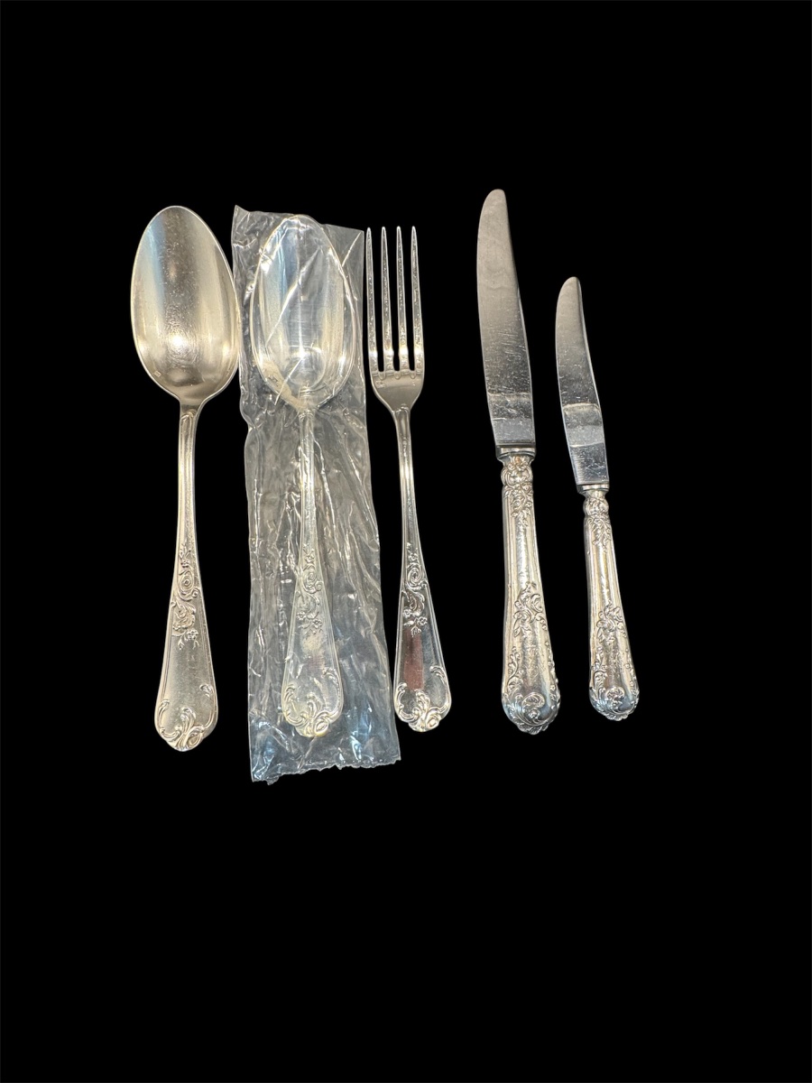 Large Silver-plated Kitchen Set – Saint-médard, Le Chardon, And Pinay Fortias – 48 Pieces
