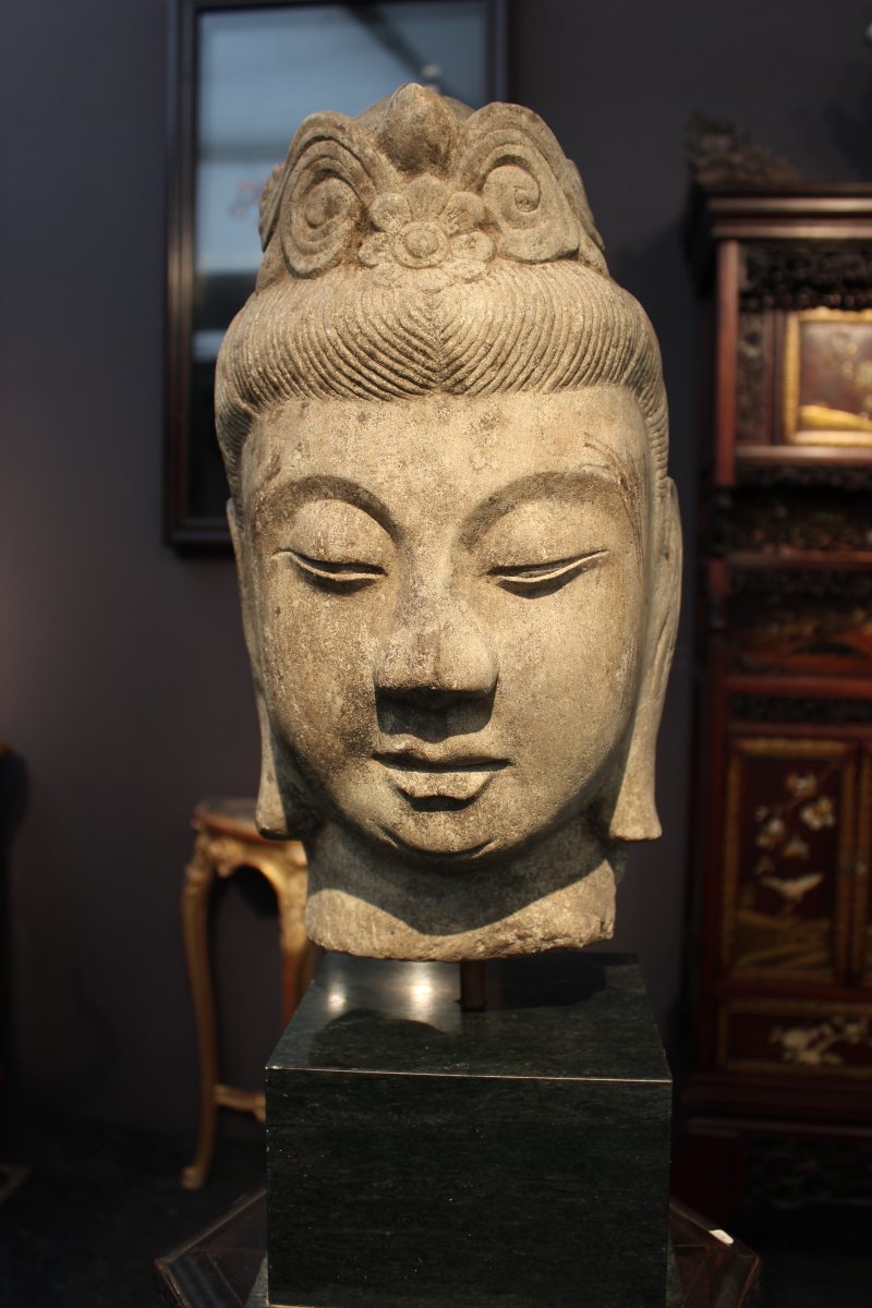 Stoneware Buddha Head