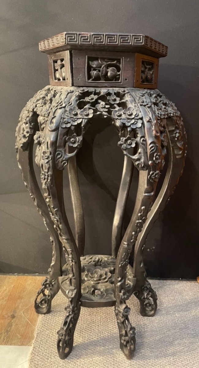 Sellette En Bois Sculpté 