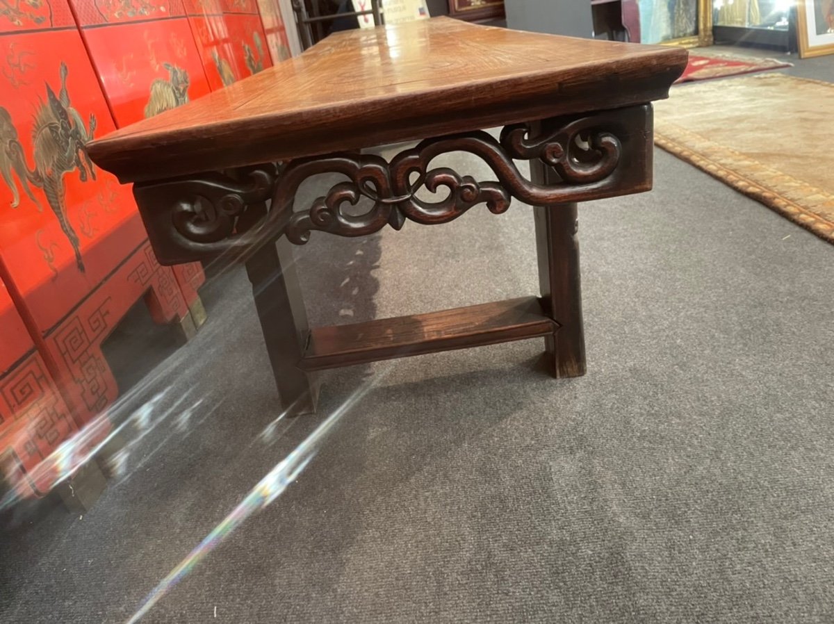 Banc En Palissandre Vernis Travail De Chine-photo-7