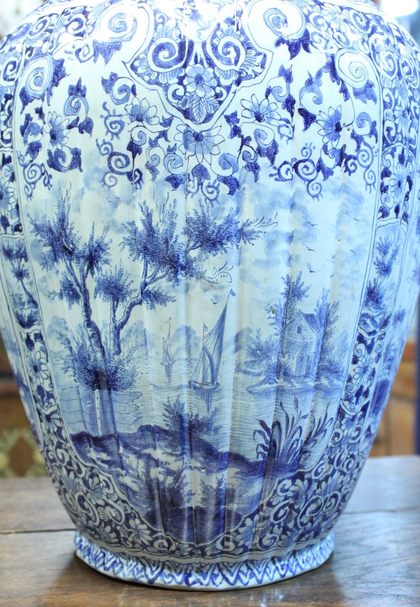 Vase Delft scènes côtières et romantiques -photo-4