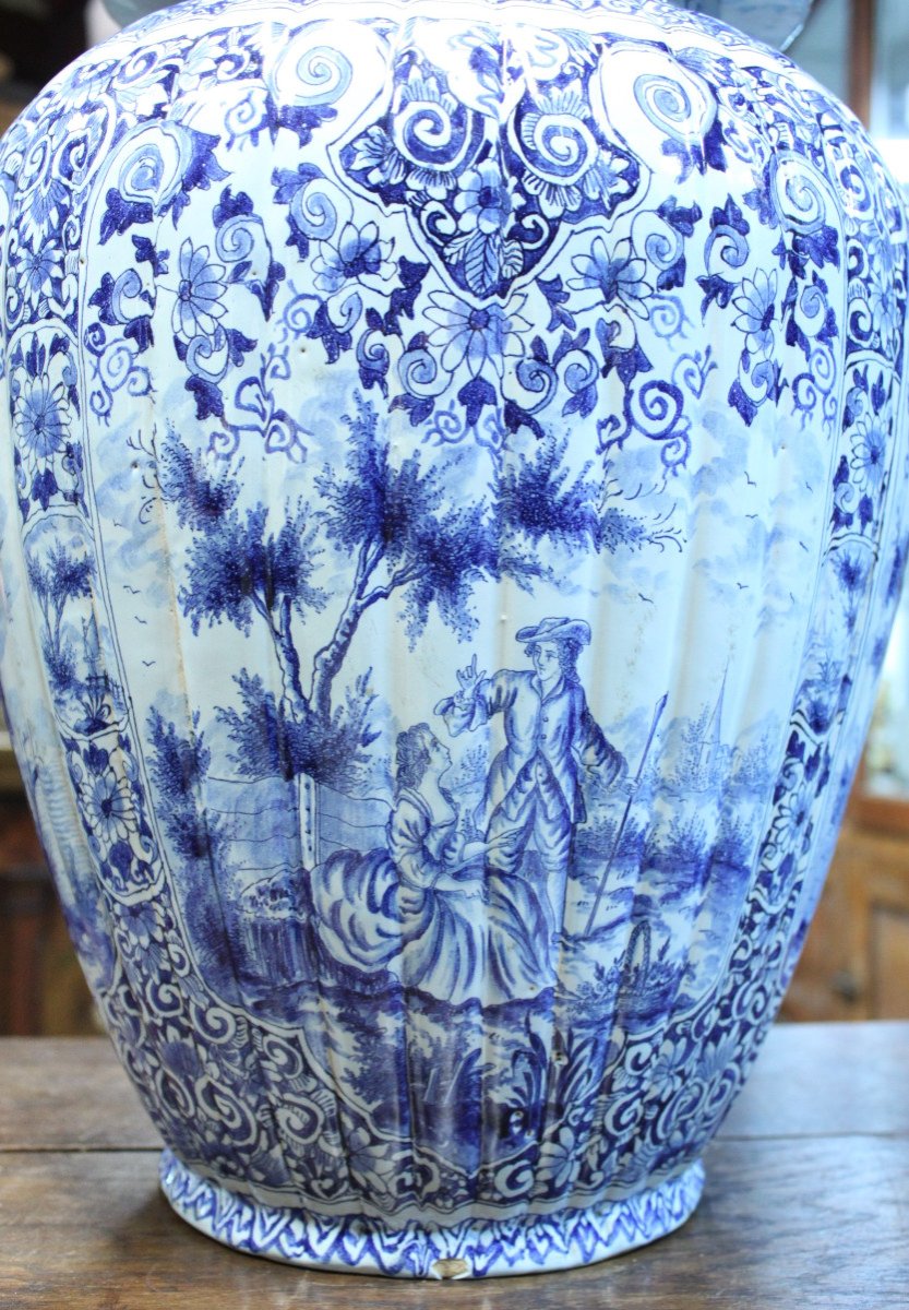 Vase Delft scènes côtières et romantiques -photo-2