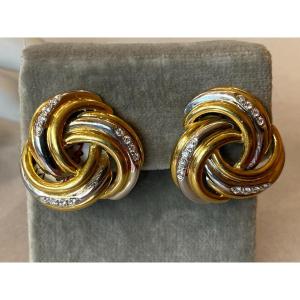 Boucles d'Oreille Or Et Diamants Ref 388.167