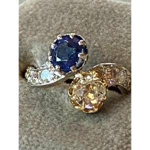 “toi Et Moi” Sapphire And Diamond Ref 323s309
