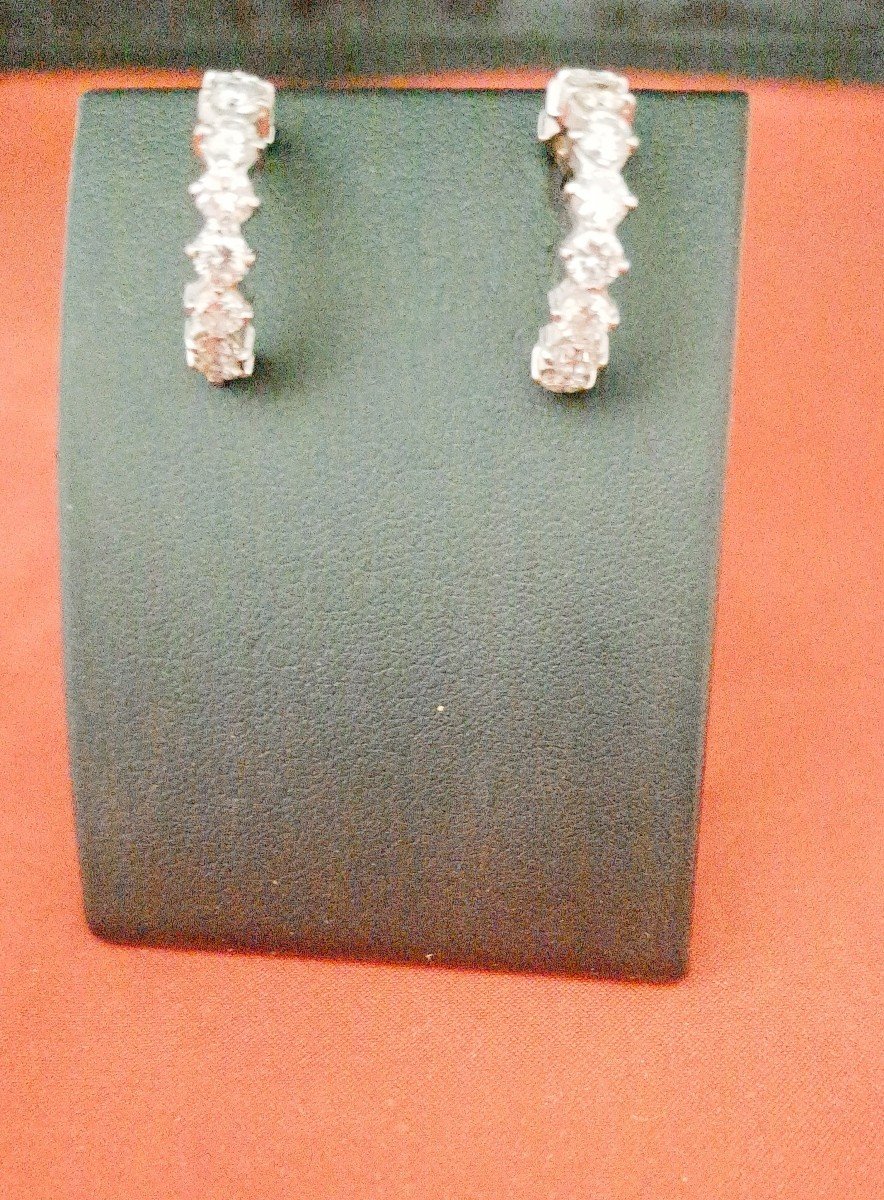 Boucles d'Oreille "créoles" Diamants-photo-2