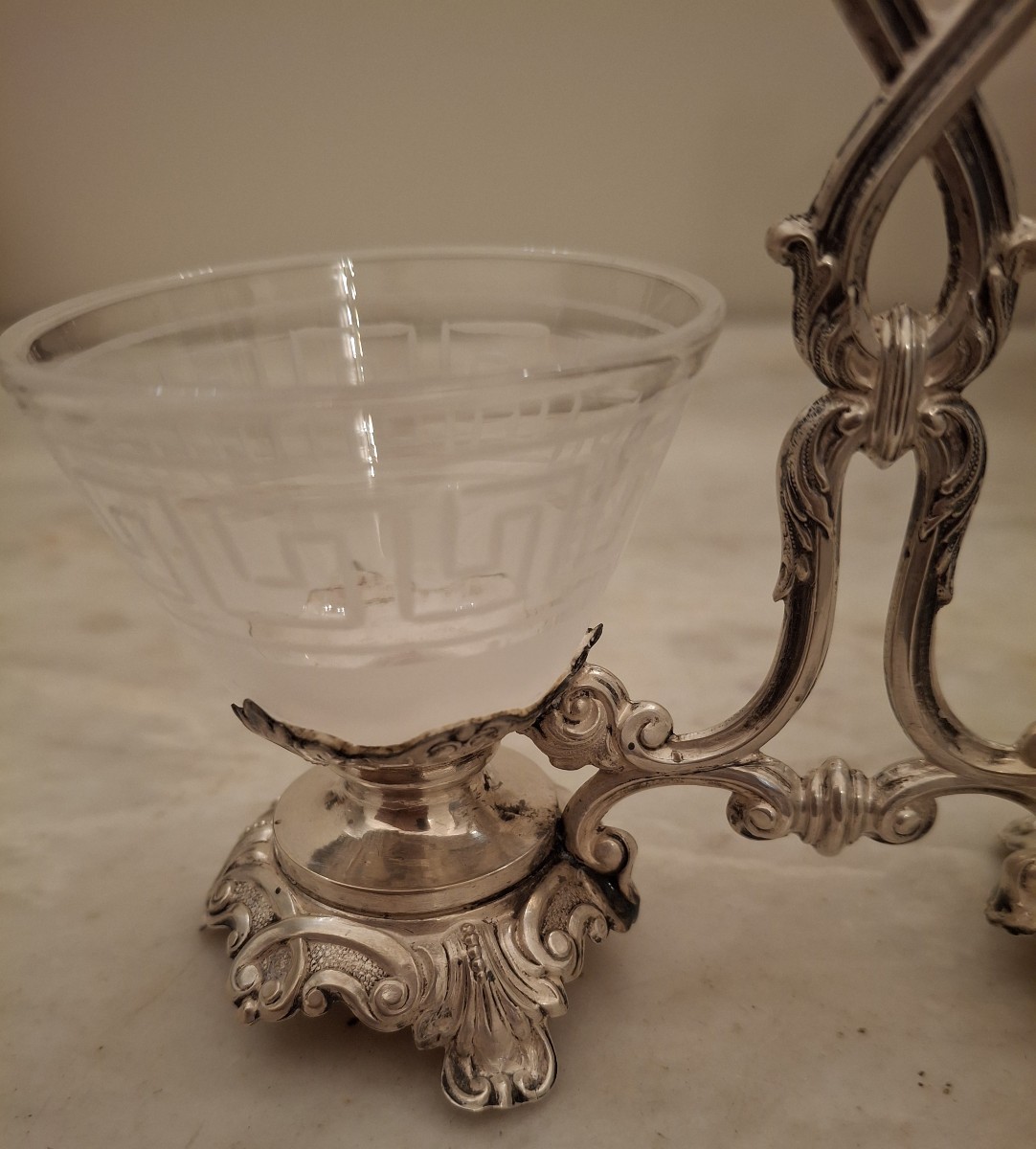Salière double argent et cristal-photo-2