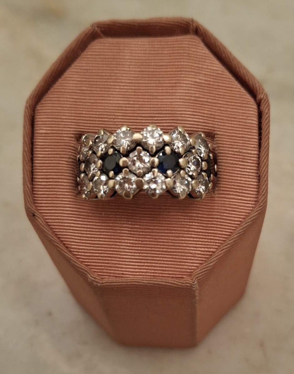 Diamond And Sapphire Ring-photo-2
