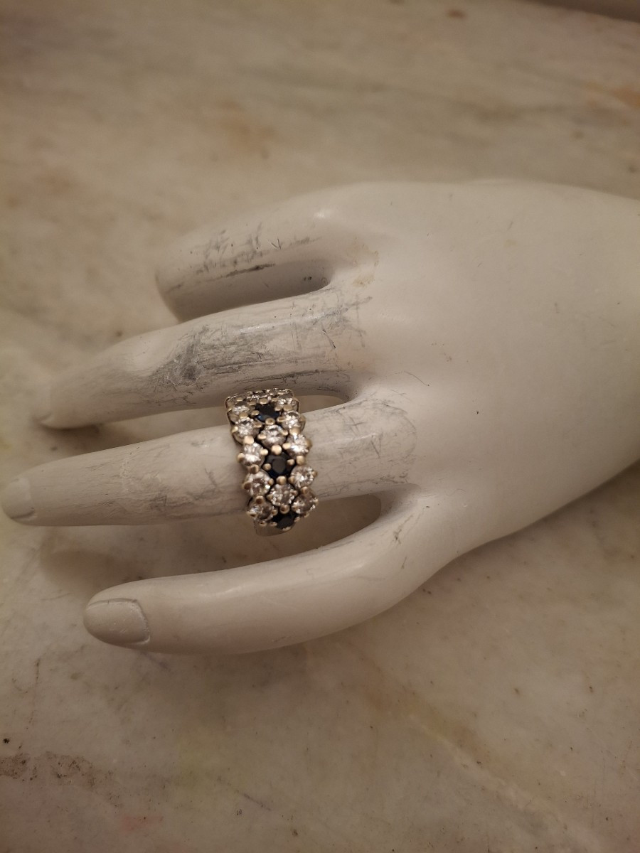 Diamond And Sapphire Ring