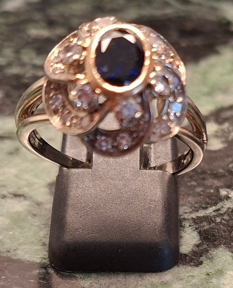 Diamond Sapphire Ring-photo-2