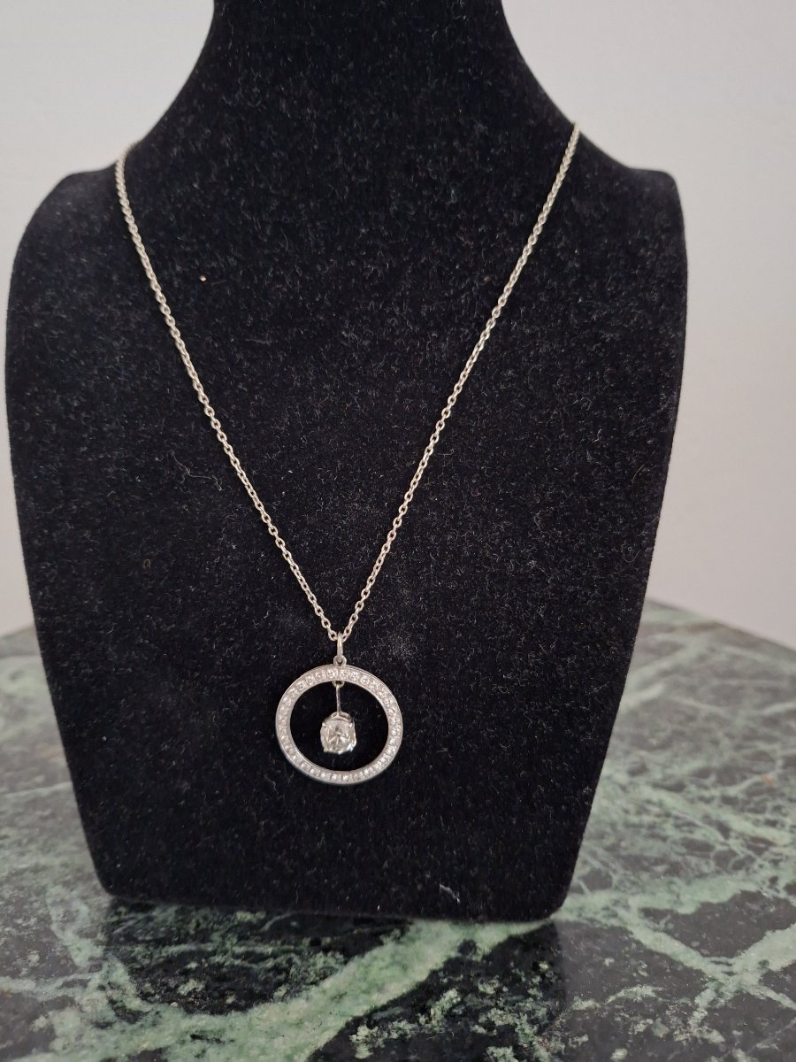 Pendentif or et diamants