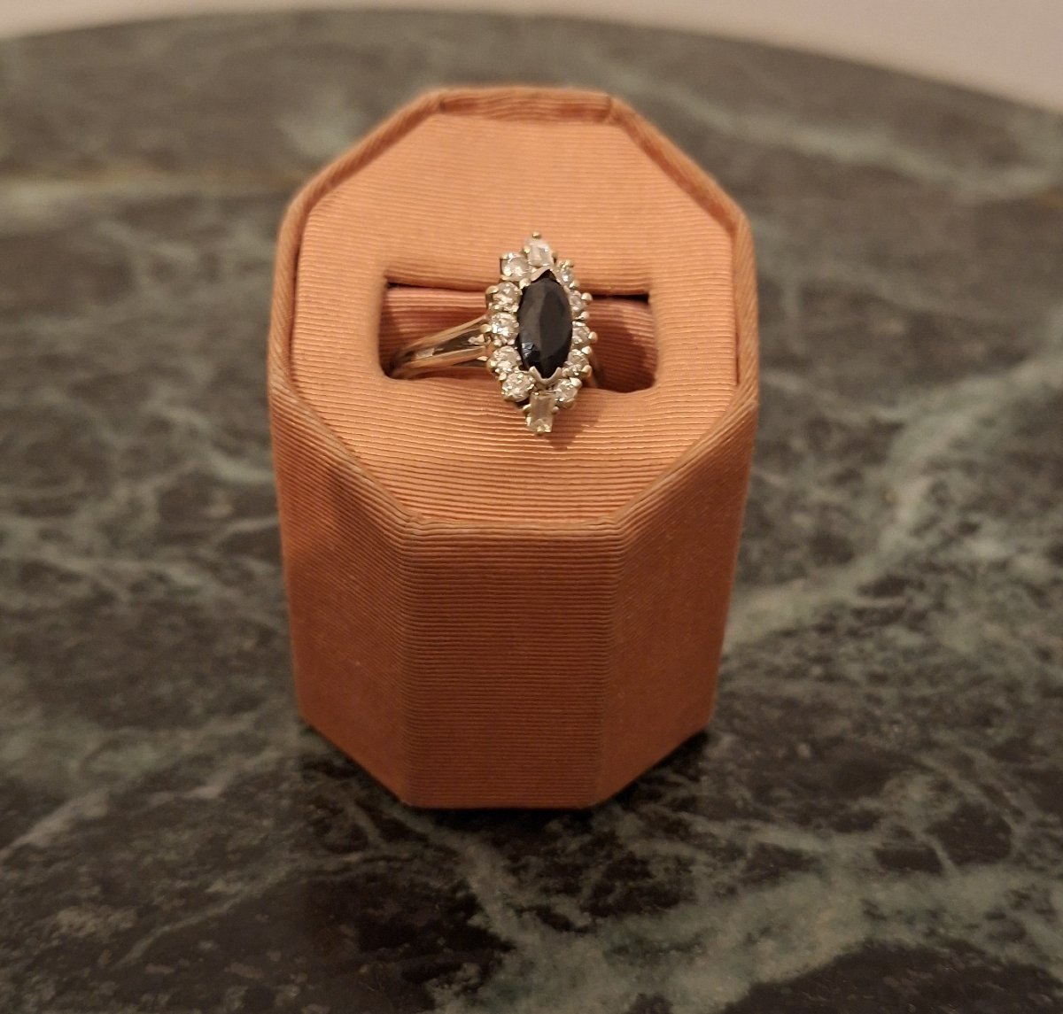 Bague saphir diamants