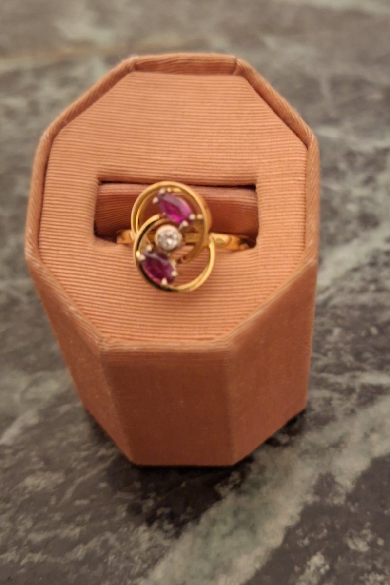Bague rubis diamant