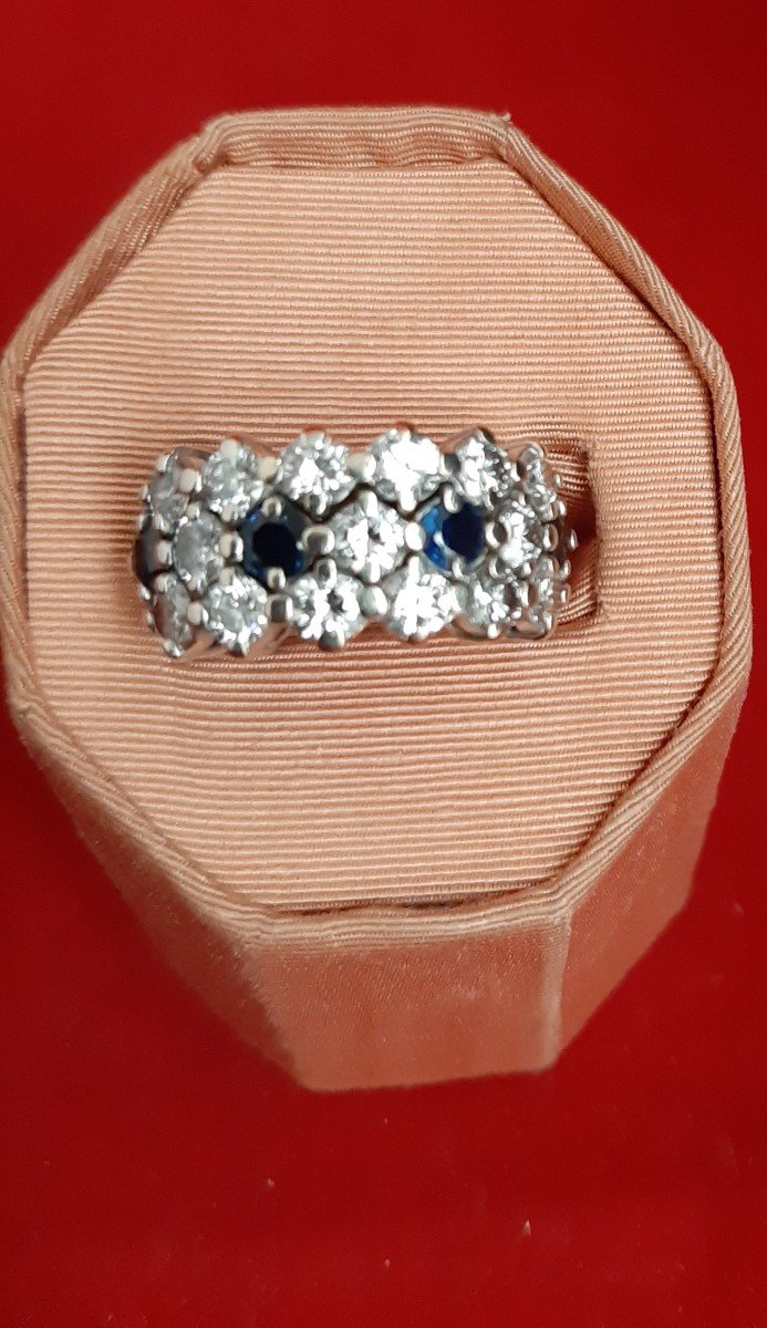 Sapphires And Diamonds Ring