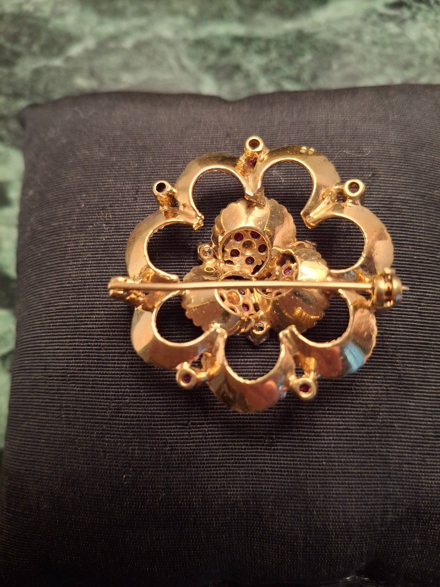 Broche Rubis Et Diamants-photo-2