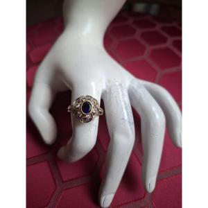Bague saphir diamants