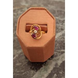 Bague rubis diamant