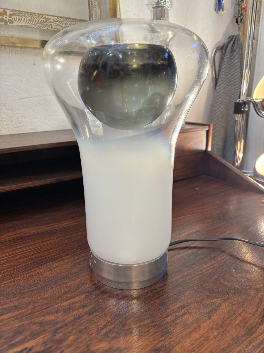 Table Lamp By A. Mangiarotti In Murano Glass-photo-1