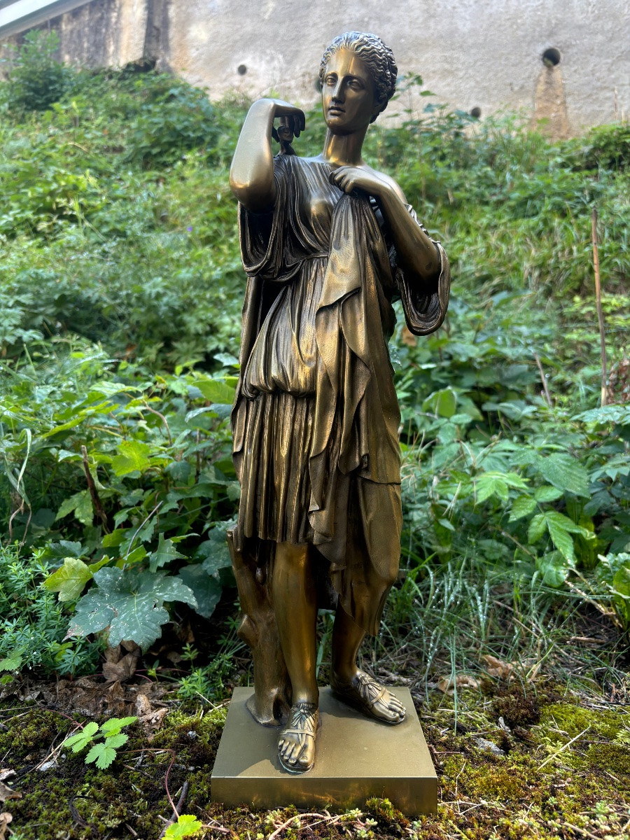 Bronze doré Artemis dite  Diane de Gabies-photo-1