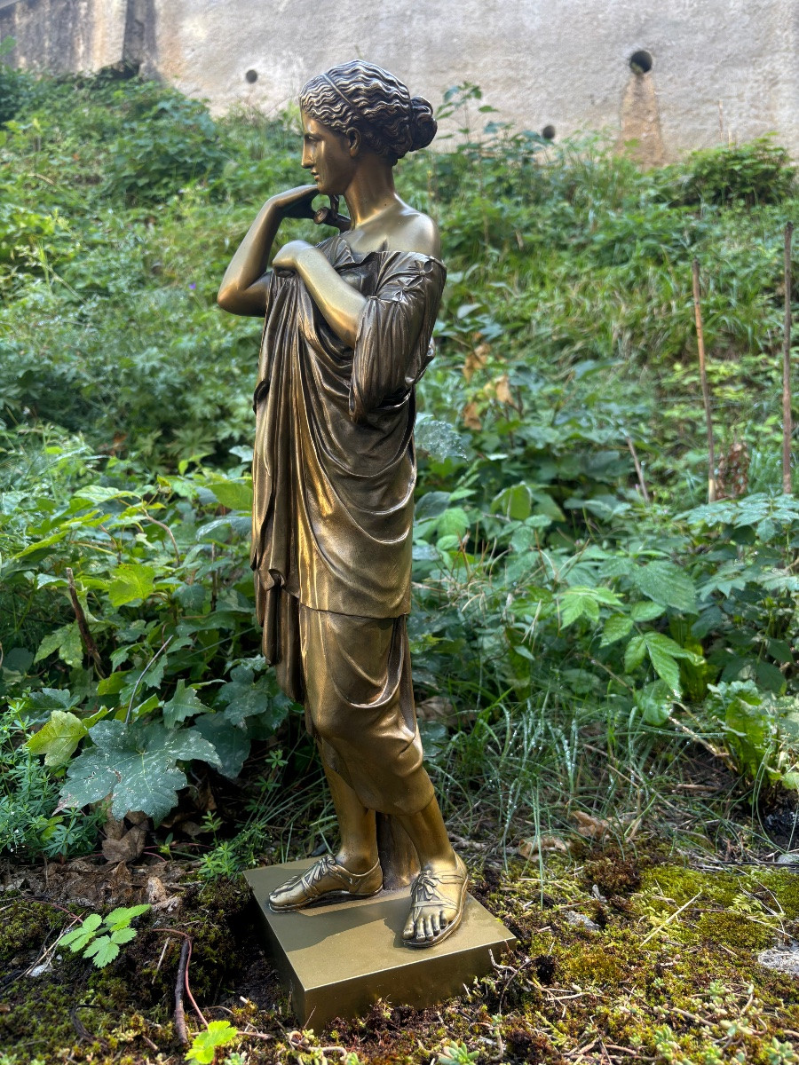Bronze doré Artemis dite  Diane de Gabies-photo-2