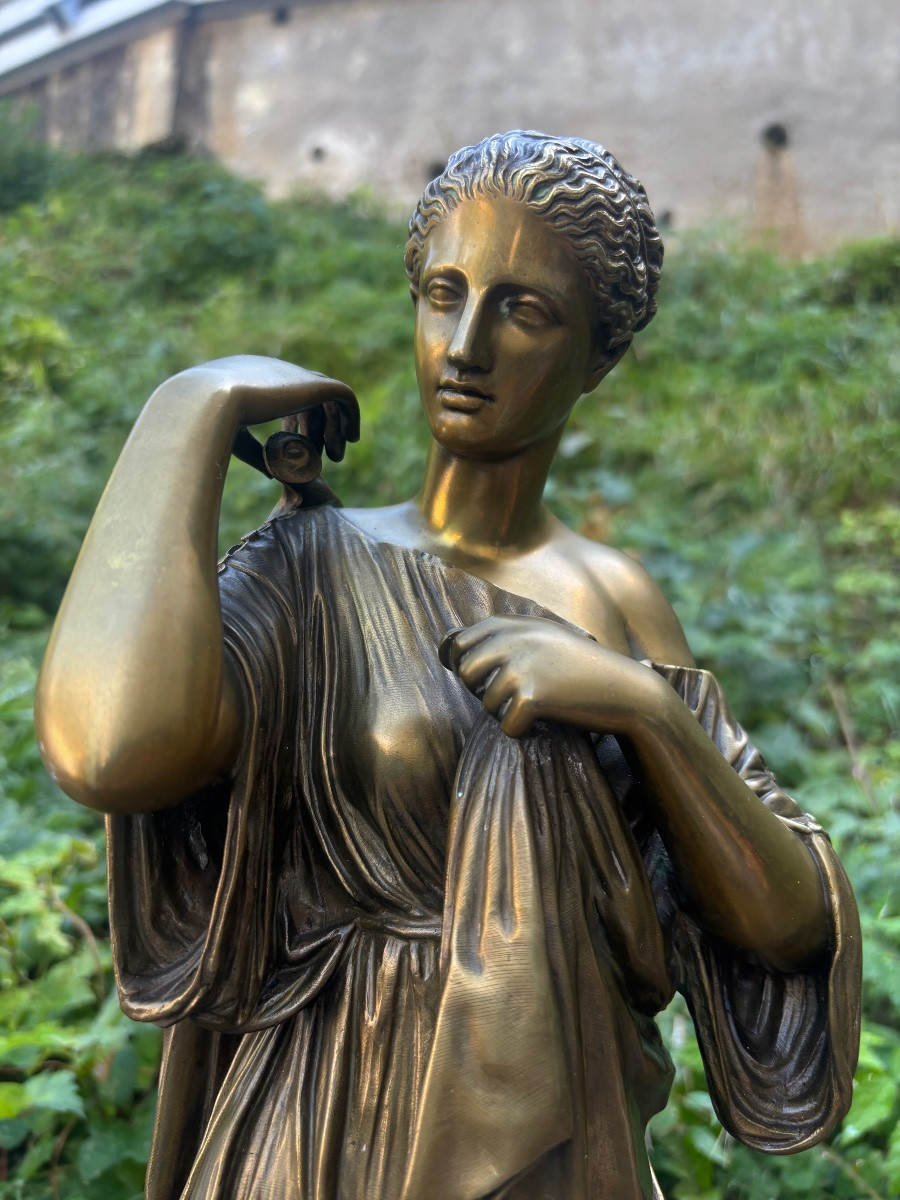 Bronze doré Artemis dite  Diane de Gabies-photo-3