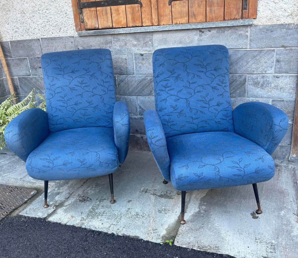Paire de fauteuils Italie 1960