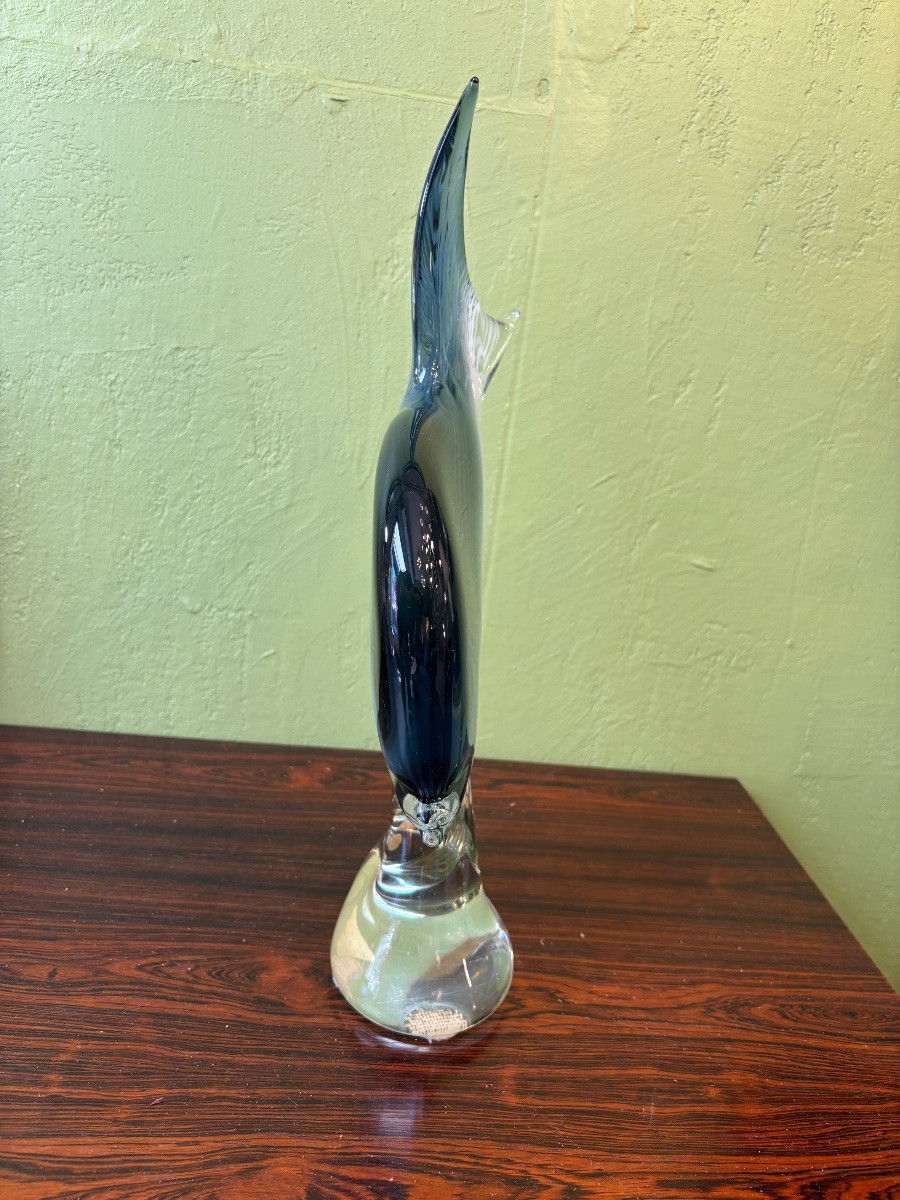 Sculpture en verre de Murano : Poisson stylisé -photo-3