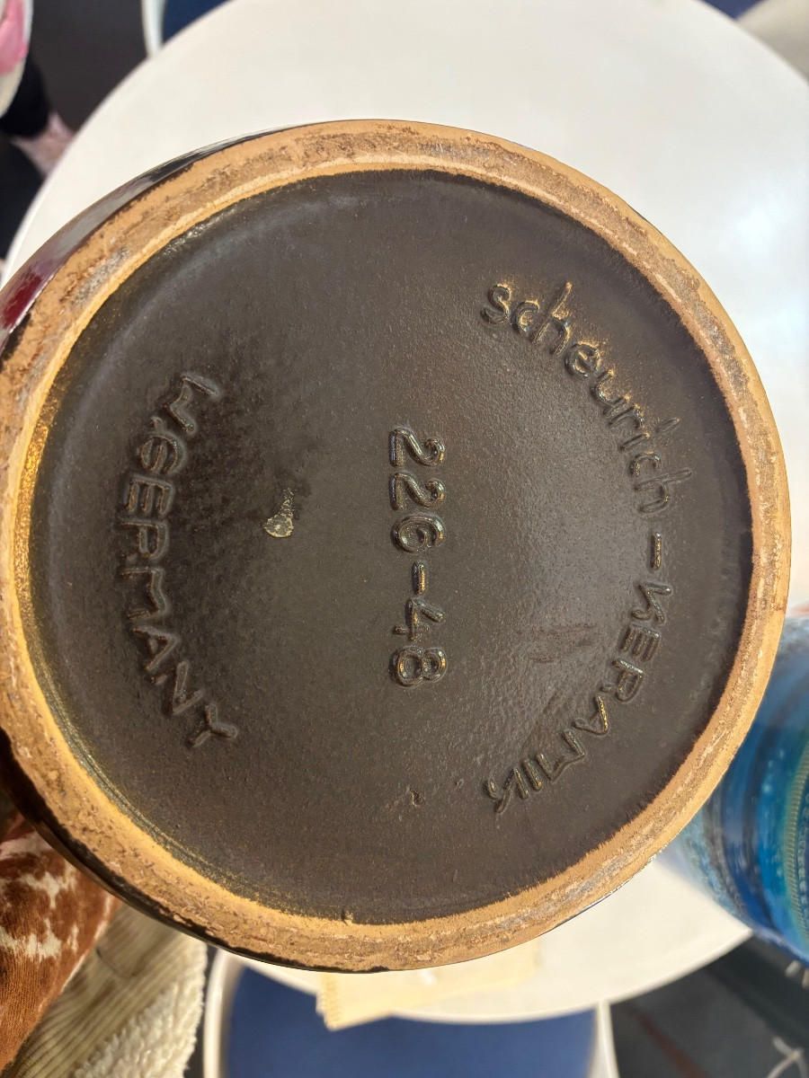 Grand Vase en Céramique émail Terre et Brun, Circa 1960–1970-photo-3