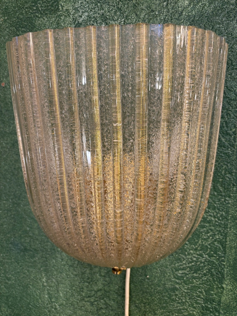 Pair Of Murano Glass Wall Sconces – Barovier & Toso – Italy, -photo-6