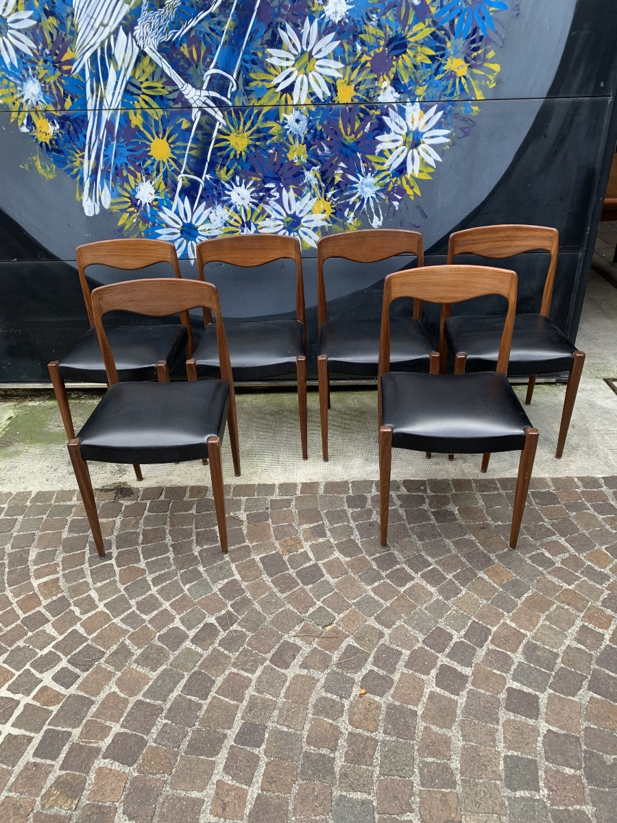 Set Of 6 Chairs – Niels Otto Møller – Denmark, 1960s-photo-3