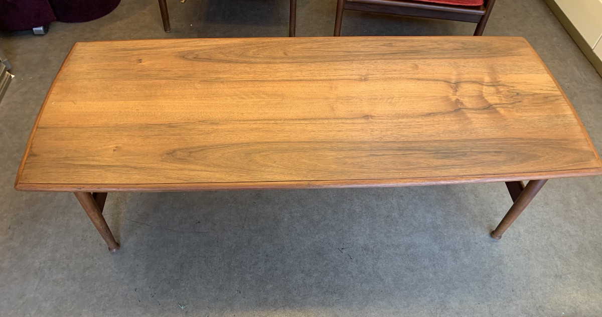 Table basse en teck design scandinave – années 1960/70-photo-3