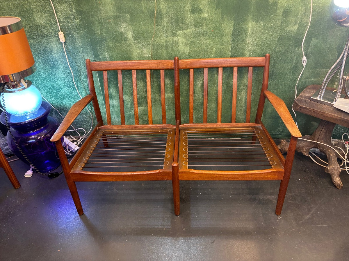 Banquette deux places – Design scandinave, années 1960-photo-4