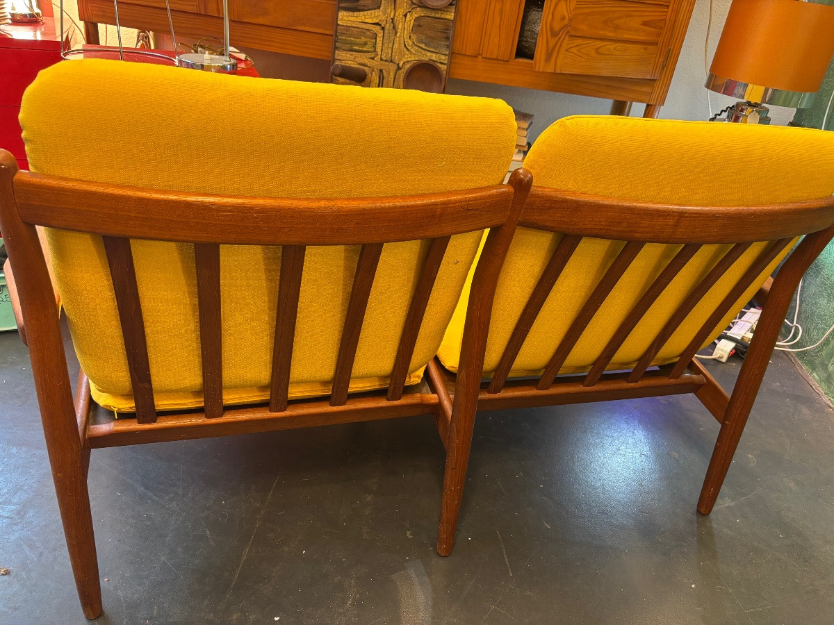 Banquette deux places – Design scandinave, années 1960-photo-2