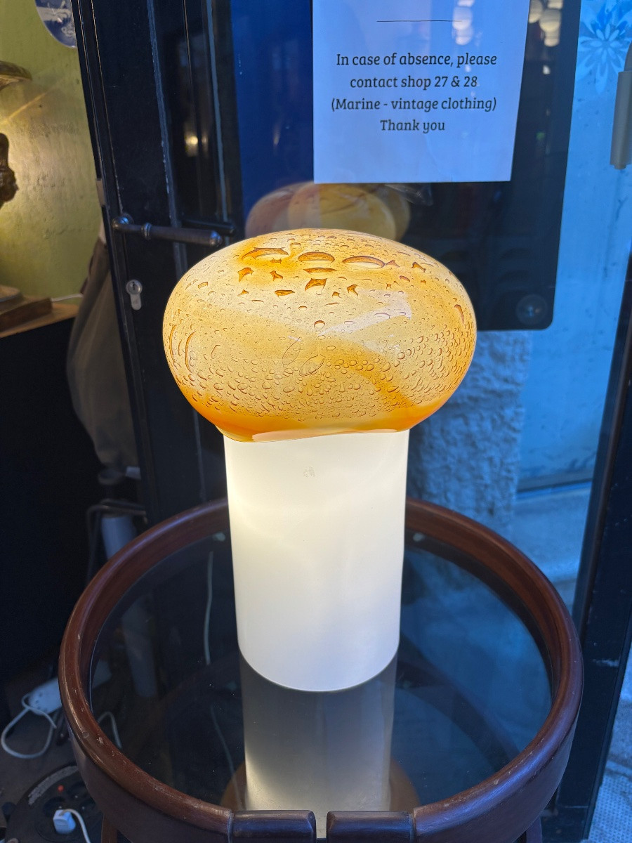 Murano Glass Table Lamp Attributed To Gino Vistosi – Italy, Mid-20th Century-photo-4