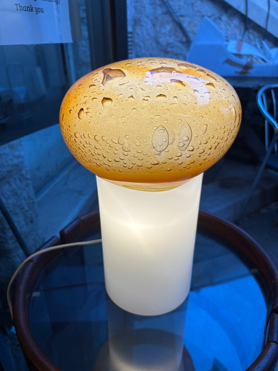 Murano Glass Table Lamp Attributed To Gino Vistosi – Italy, Mid-20th Century-photo-5