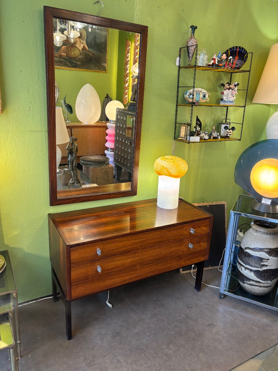Commode moderniste avec miroir attribuée à Pierre Guariche – années 60-photo-2