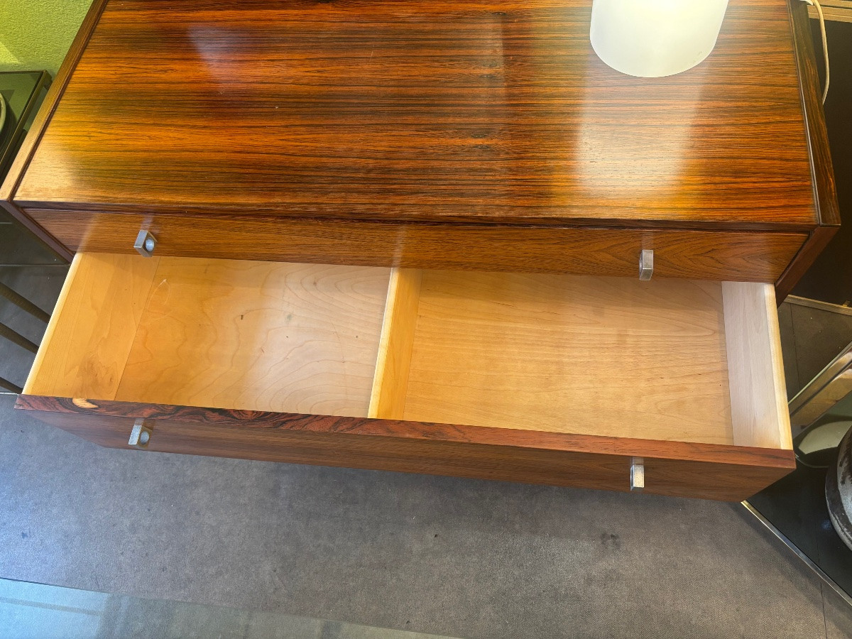 Commode moderniste avec miroir attribuée à Pierre Guariche – années 60-photo-2