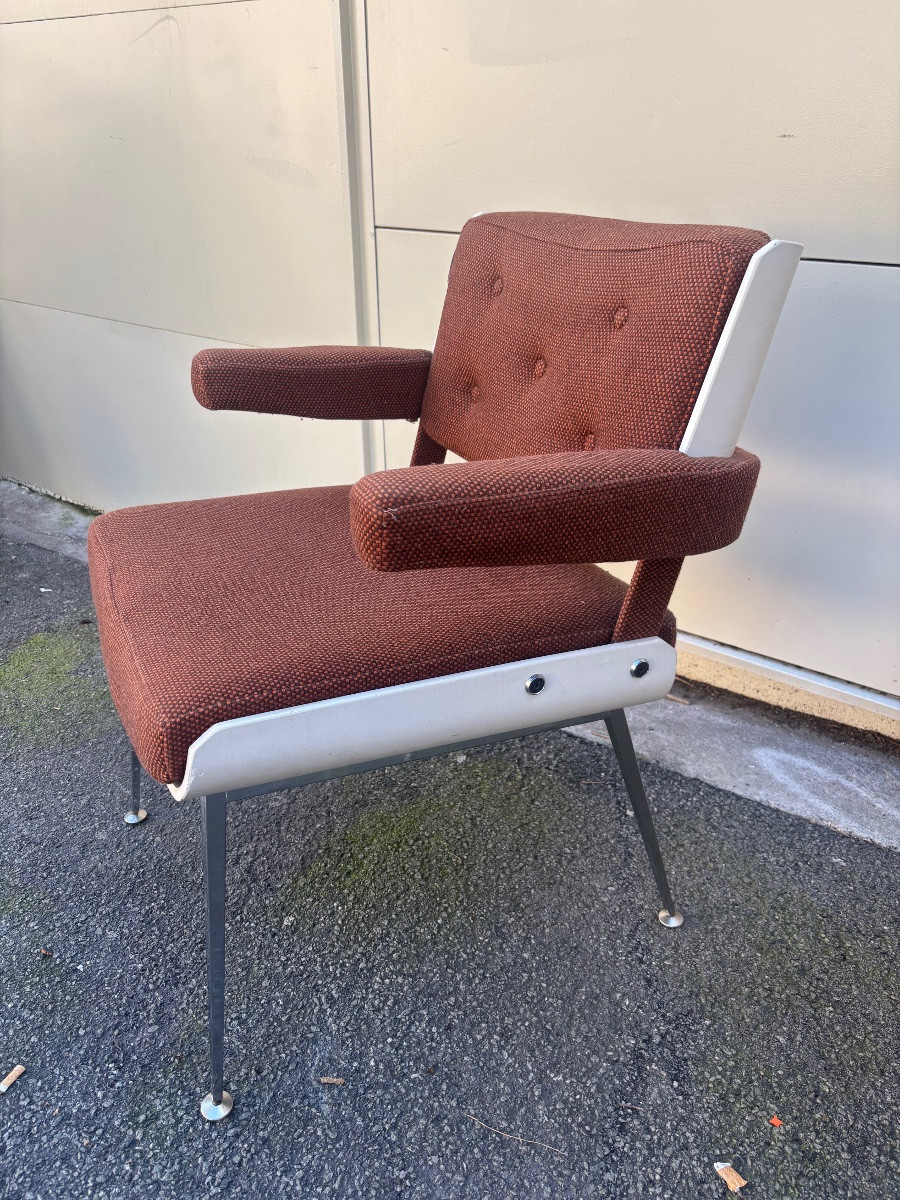 Paire de fauteuils par Alain Richard – design français années 1950/60-photo-1