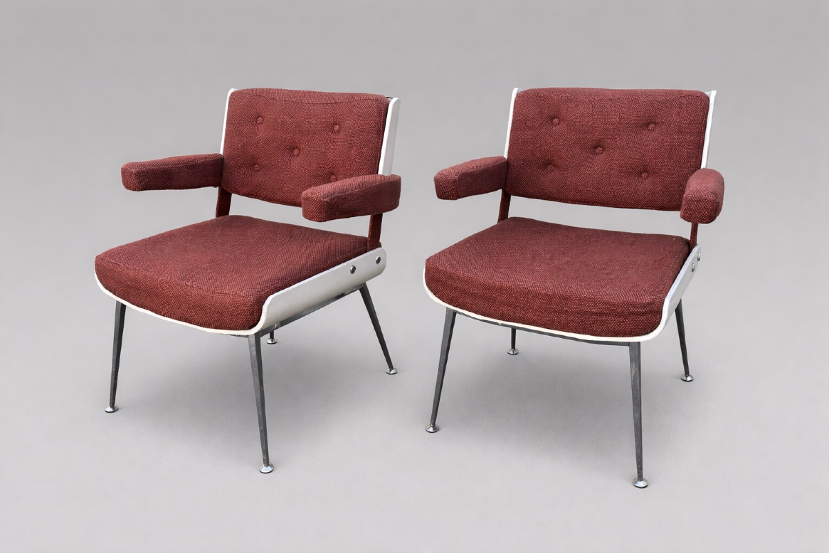 Paire de fauteuils par Alain Richard – design français années 1950/60