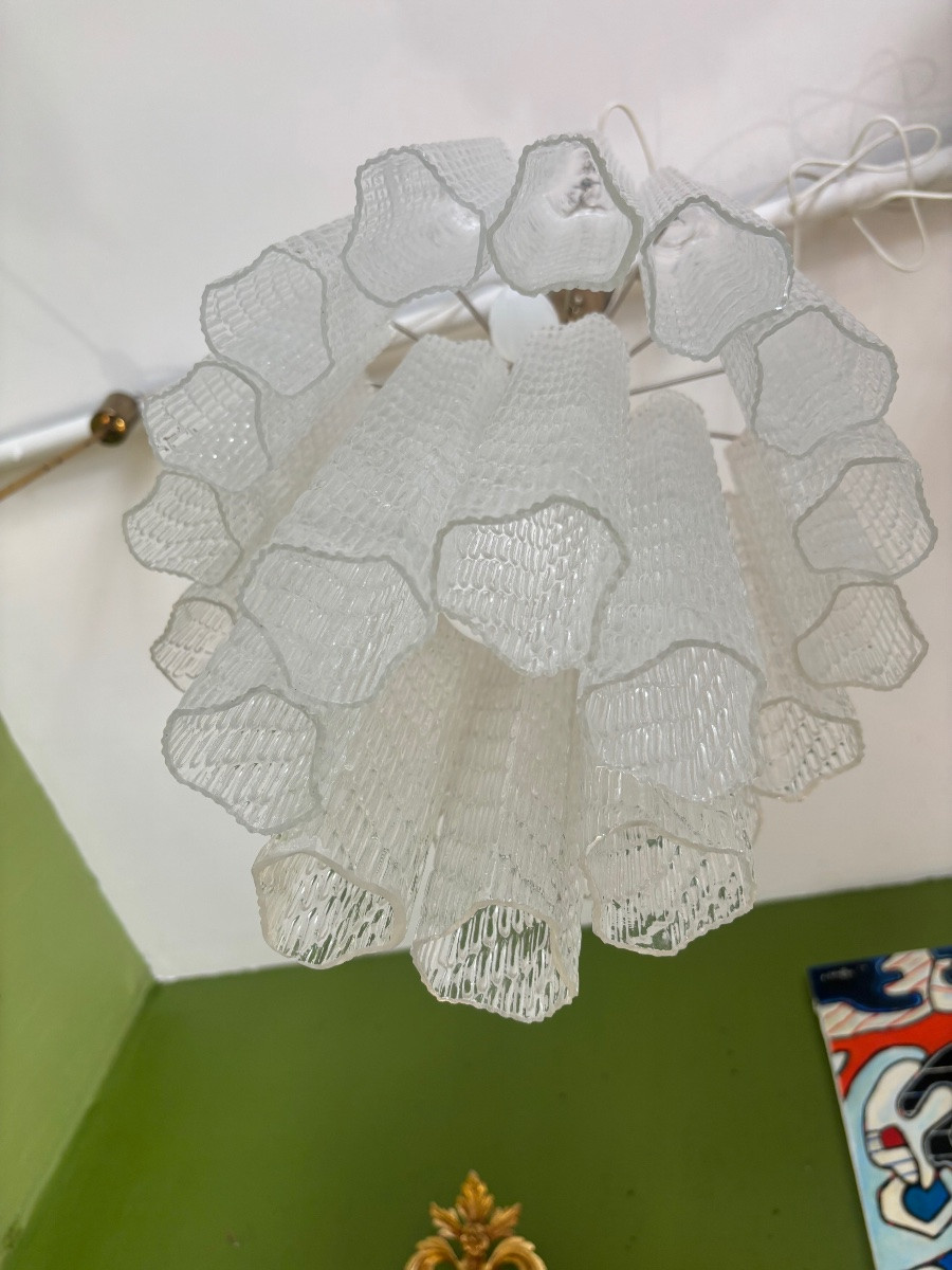 Murano Glass Chandelier Attributed To Toni Zuccheri, Venini, Circa 1970-photo-3