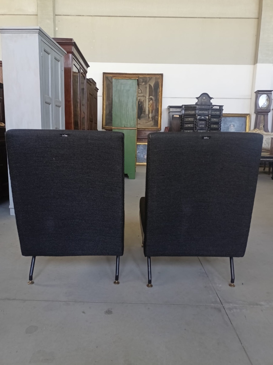 Paire de fauteuils modernistes années 60 – Ligne élégante et minimaliste-photo-2