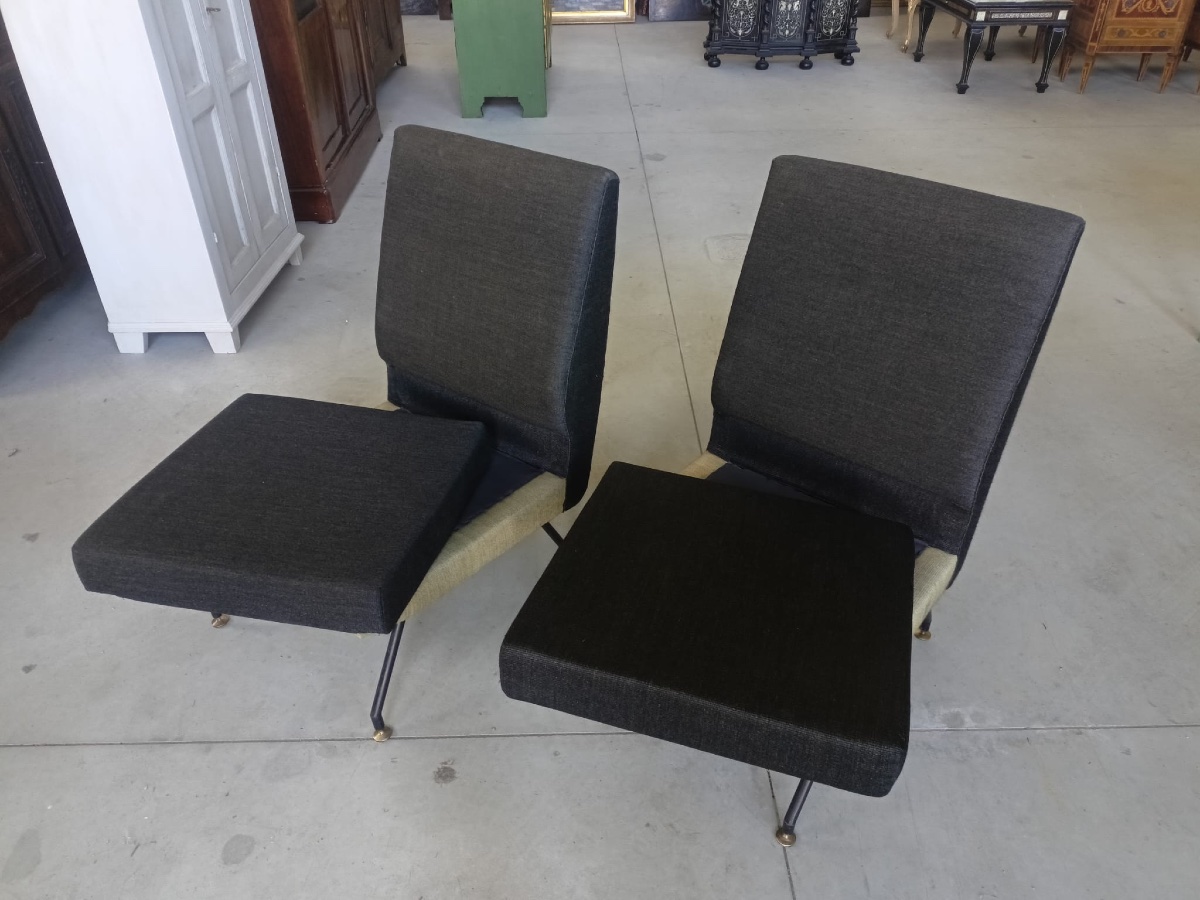 Paire de fauteuils modernistes années 60 – Ligne élégante et minimaliste-photo-3