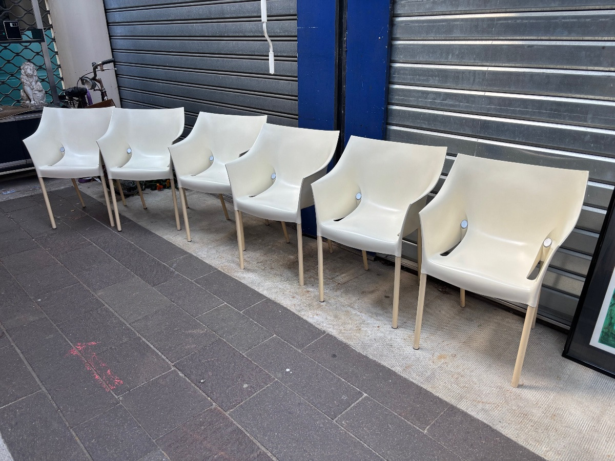 Rare Suite Of Six Dr. No Armchairs, By Philippe Starck For Kartell-photo-5
