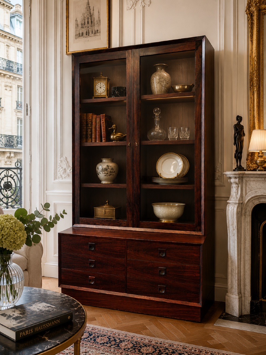 Danish Display Cabinet In Rio Rosewood – Mid-century Scandinavian Design, 1960s-photo-2