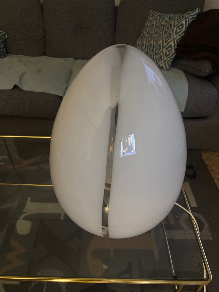 Oval Murano Glass Lamp – Vintage Italian Design – Vetri Murano-photo-2