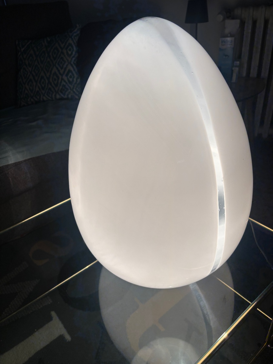 Oval Murano Glass Lamp – Vintage Italian Design – Vetri Murano-photo-4
