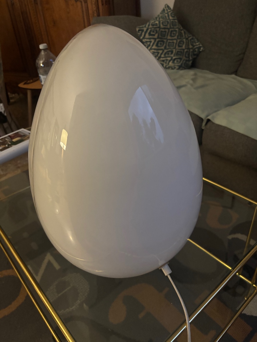 Oval Murano Glass Lamp – Vintage Italian Design – Vetri Murano-photo-4