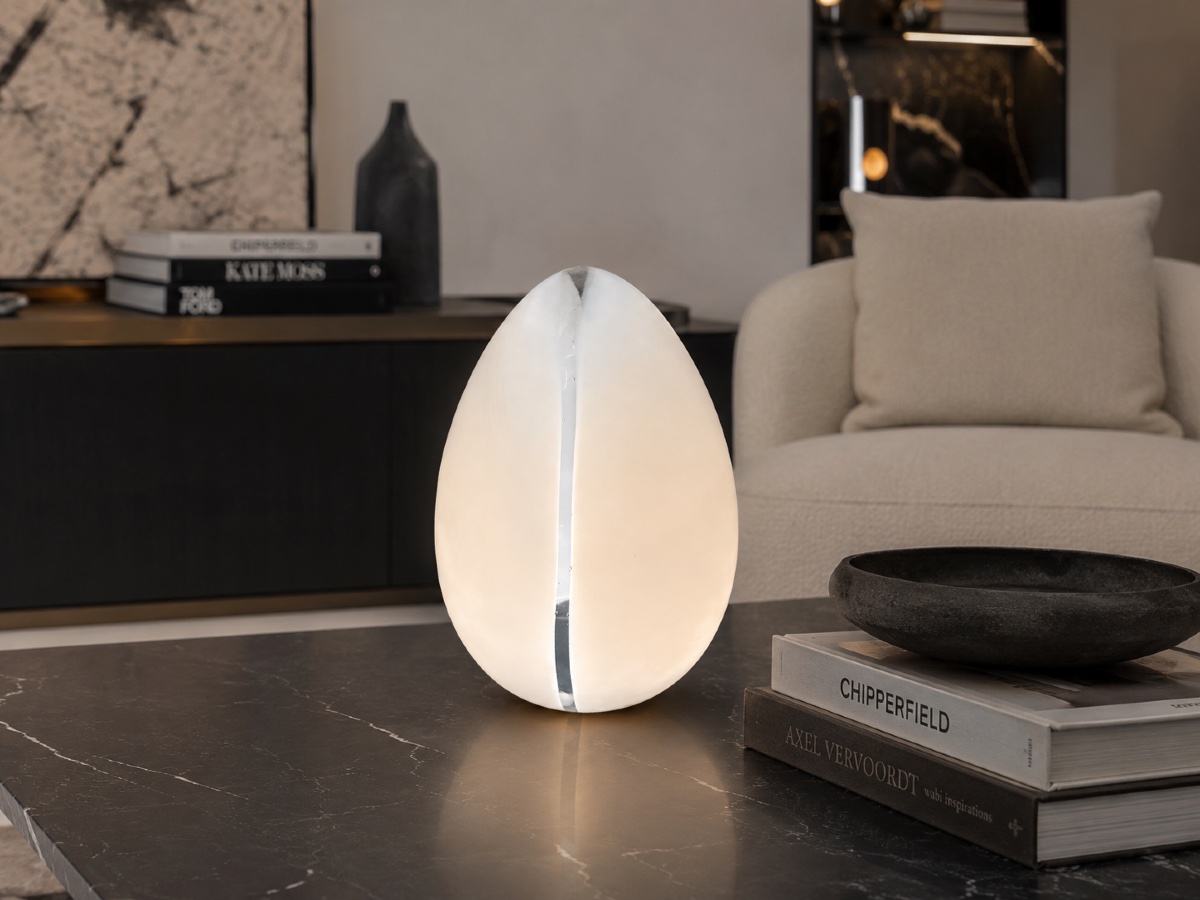 Oval Murano Glass Lamp – Vintage Italian Design – Vetri Murano-photo-5
