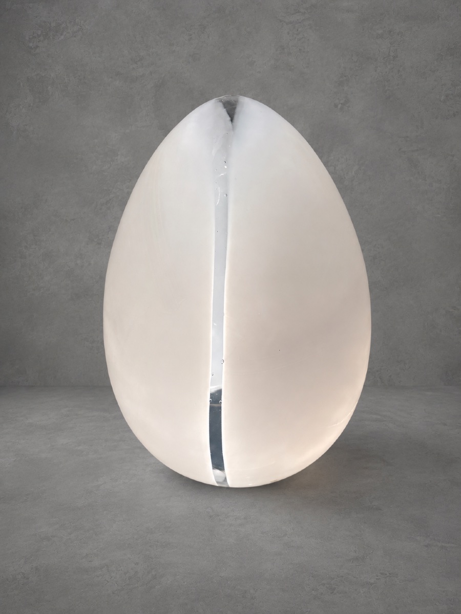 Oval Murano Glass Lamp – Vintage Italian Design – Vetri Murano